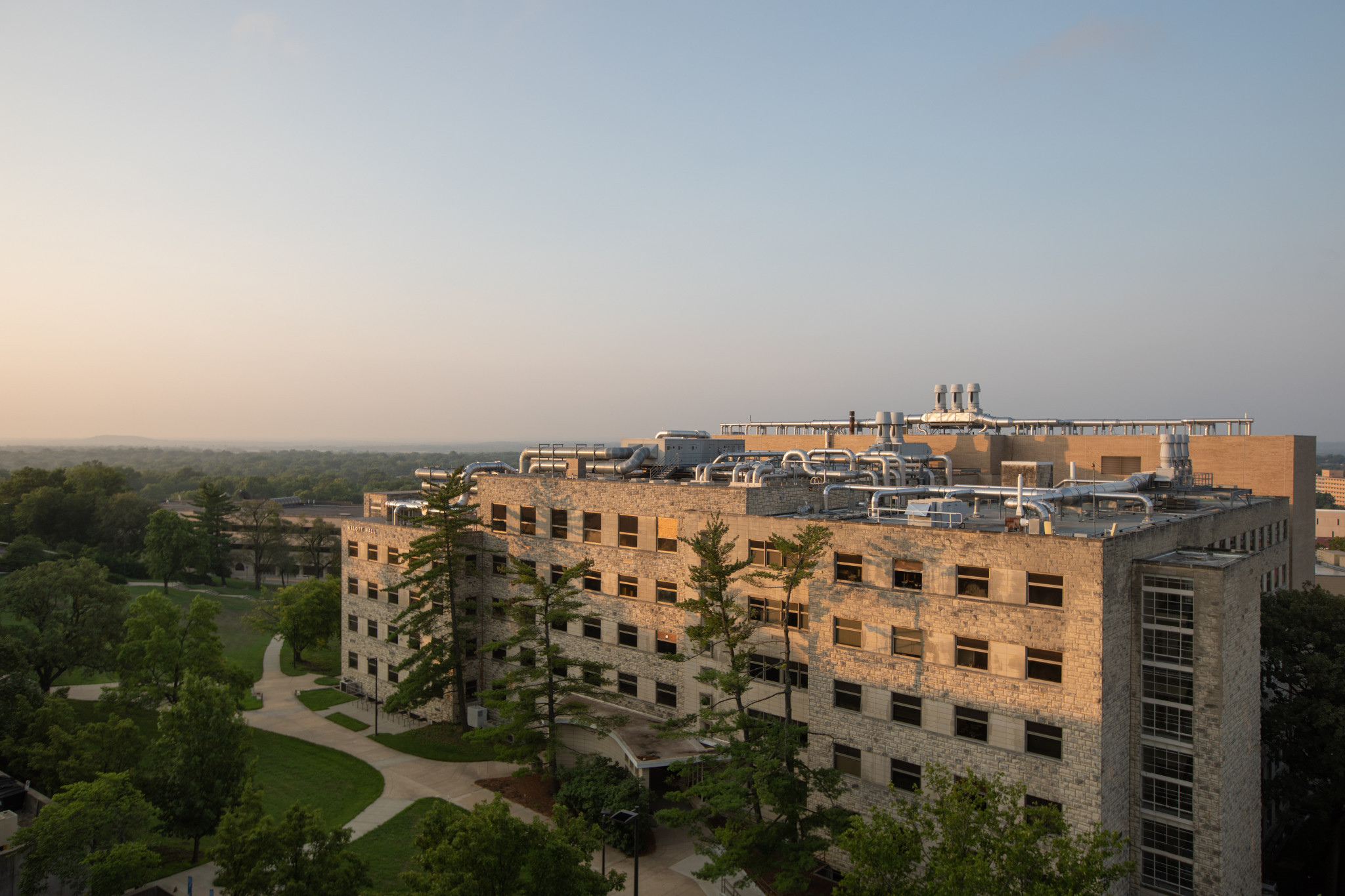 Malott hall arial view
